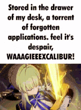 a picture of a girl with the words stored in the drawer of my desk