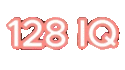 the word iq is written in pink and white letters on a white background .