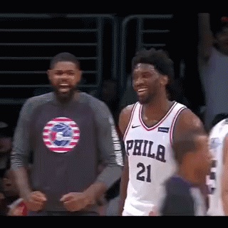 Joel Embiid Wave GIF - Joel Embiid Wave Sixers - Discover & Share GIFs