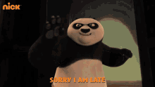 Sorry I Am Late Po GIF - Sorry I Am Late Po Stay Cool And Stay Safe With Panda GIFs