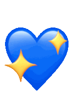 Blue Sparkle Hearts Sticker