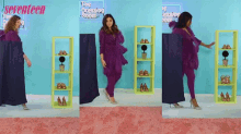 Dressing Room Challenge Dressing GIF - Dressing Room Challenge Dressing Purple Dress GIFs