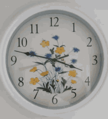 flowers time clock