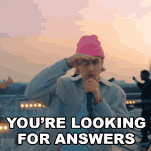 Youre Looking For Answers Justin Bieber GIF - Youre Looking For Answers Justin Bieber Hold On Song GIFs