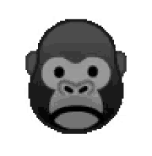 gorilla frown happy happy sad emoji