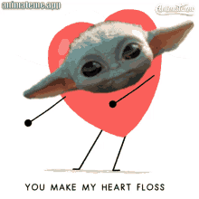 You Make My Heart Floss Heart GIF - You Make My Heart Floss Heart Floss GIFs