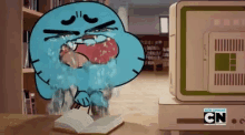 The Amazing World Of Gumball Studying GIF - The Amazing World Of Gumball Watterson Sad GIFs