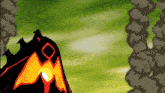 a cartoon of a monster with smoke coming out of it 's mouth
