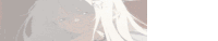 a close up of a girl with long white hair