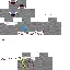 a cartoon drawing of a shark in a minecraft skin