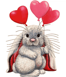 conejo bunny rabbit hearts