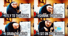despicable me gru steve carell fly to the moon shrink the moon