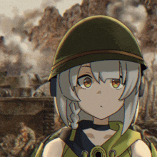 a drawing of a girl wearing a helmet that says ' i love you '