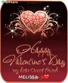Happy Valentines Day My Dear Sweet Friend Gifkaro GIF - Happy Valentines Day My Dear Sweet Friend Gifkaro Happy Hearts Day My Friend GIFs