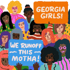 Georgia Girls We Runoff This Motha Sticker - Georgia Girls We Runoff This Motha Georgia Girl Stickers