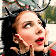 Shocked Chloe Jane GIF - Shocked Chloe Jane Bad Bitch Christmas Song GIFs