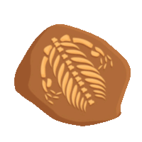an illustration of a piece of bread with a skeleton stenciled on it