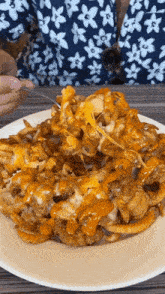 Crispy Chicken Cheesy Curly Fries Loaded Fries GIF
