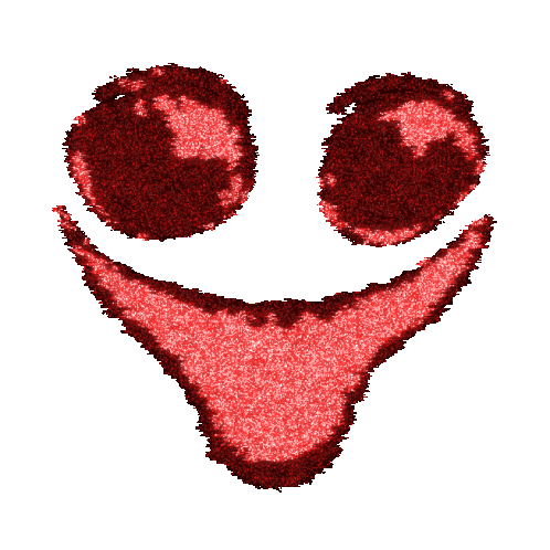 Red Creepy Smile Sticker - Red Creepy Smile Creepy Stickers