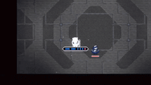 a screenshot of a video game with a fan in the middle of the screen .