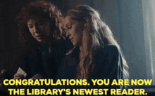 Diana Bishop Library Reader GIF - Diana Bishop Library Reader Congratulations You Are The GIFs