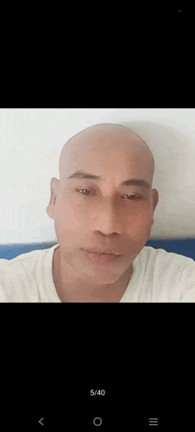 a close up of a man 's face with the number 5/40 on the bottom right corner