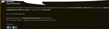 a screenshot of an important reminder on a website