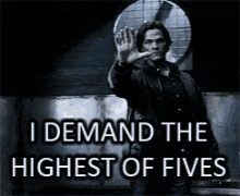Jared Padalecki High Five GIF - Jared Padalecki High Five I Demand The Highest Of Fives GIFs
