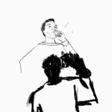 Smoking Black And White GIF - Smoking Black And White Illustration GIFs
