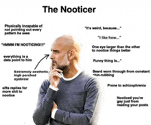 a picture of a man with a beard and the name the nooticier on the bottom