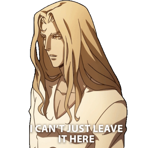 I Cant Just Leave It Here Alucard Sticker - I Cant Just Leave It Here Alucard Castlevania Stickers
