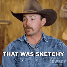 That Was Sketchy Buck Faust GIF - That Was Sketchy Buck Faust Ultimate Cowboy Showdown GIFs