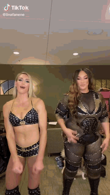 Charlotte Flair Nia Jax GIF Charlotte Flair Nia Jax Wwe Discover Share GIFs