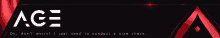 a black and red banner that says ace on it