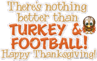 Thanksgiving Turkey Sticker - Thanksgiving Turkey Football Stickers