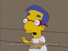 Bombardment Simpsons GIF