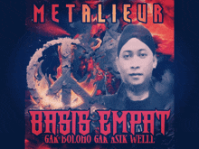 a poster of a woman taking a selfie with the words metalieur basis empht