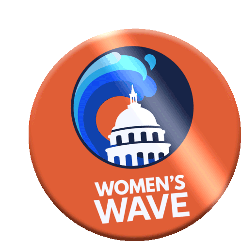 Womens Wave Politicians Sticker - Womens Wave Politicians Sign Up Stickers