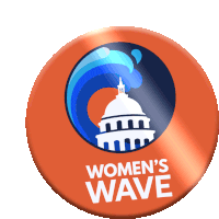 Womens Wave Politicians Sticker - Womens Wave Politicians Sign Up Stickers