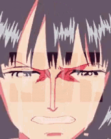 a close up of a man 's face with his mouth open