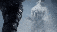 a person is standing in the middle of a storm
