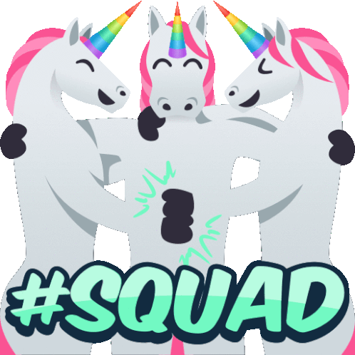 Squad Unicorn Life Sticker - Squad Unicorn Life Joypixels Stickers