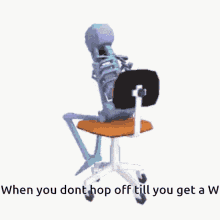 Skeleton Chair Up GIF - Skeleton Chair Up Waiting GIFs