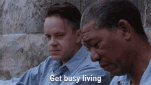Get Busy Living Or Get Busy Dying Andy Dufresne GIF - Get Busy Living Or Get Busy Dying Andy Dufresne Red GIFs