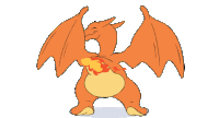 a drawing of a dragon with flames coming out of it 's tail