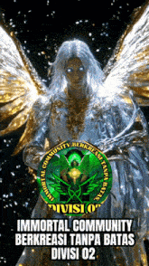 a poster for immortal community berkreasi tanpa batas divisi 02