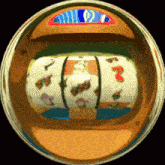 a close up of a slot machine with a number 2 on it