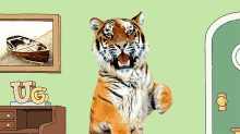 Tigre Giant Realistic Flying Tiger GIF
