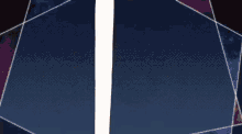 a purple and blue background with a white stripe on the right