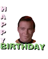 a happy birthday greeting card with a man 's face